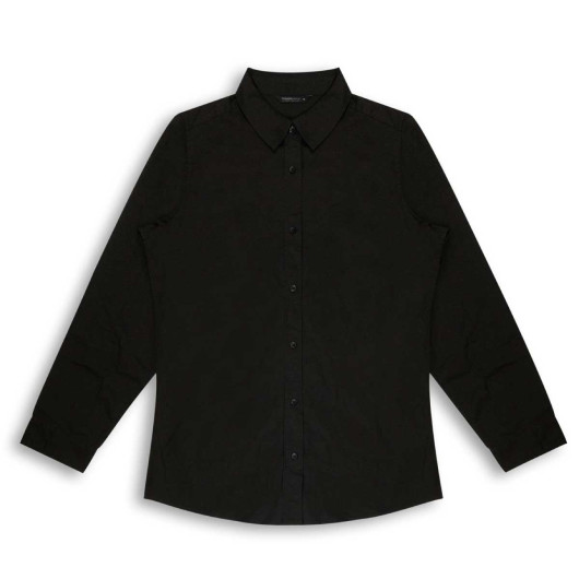 Parker Womens Poplin Shirts Black Image